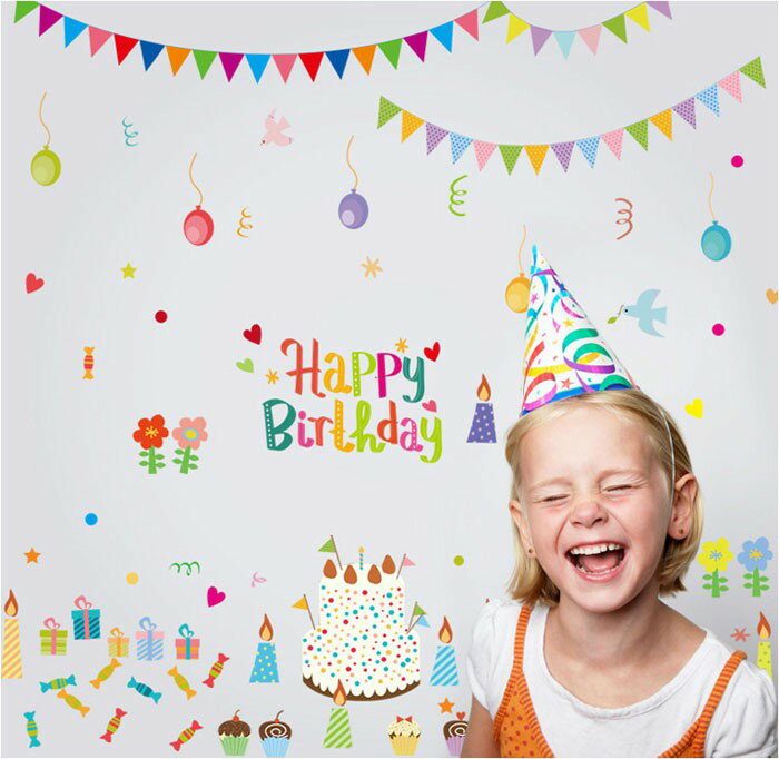 ウォールステッカー 誕生日 お誕生会 子供部屋 子供 シール かわいい ステッカー 風船 壁紙 ケーキ 旗 カラフル パーティー バースディ 男の子 女の子 バルーン 飾り付け お花 英字 イベント 催事 birthday フラッグ 飾り 装飾 キッズ 記念日 サプライズ 幼稚園 保育園 教室!