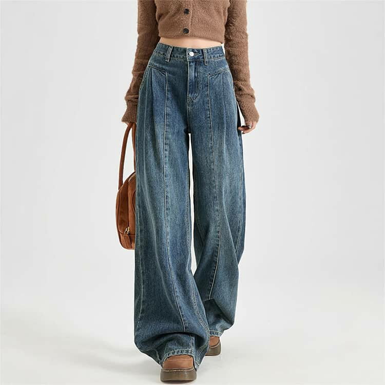 センターライン タック入り デニムカーブパンツ バレルレッグデニムパンツ レディース 体型カバー タック パンツ デニムパンツ カーブデニム デニム バレルレッグ カーブパンツ ワイドパンツ ゆったり コクーンパンツ ボトムス ジーパン ジーンズ きれいめ 美脚 春夏