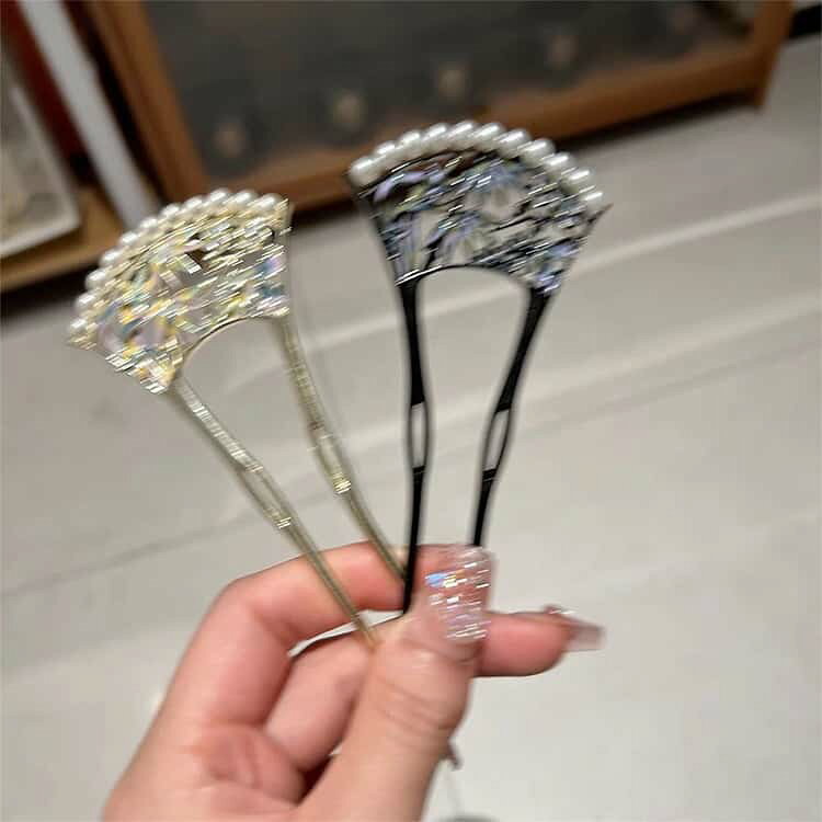 かんざし 留袖 結婚式 髪飾りパール 花 小ぶり 簪 フラワー バチ型 二本挿し 和装...