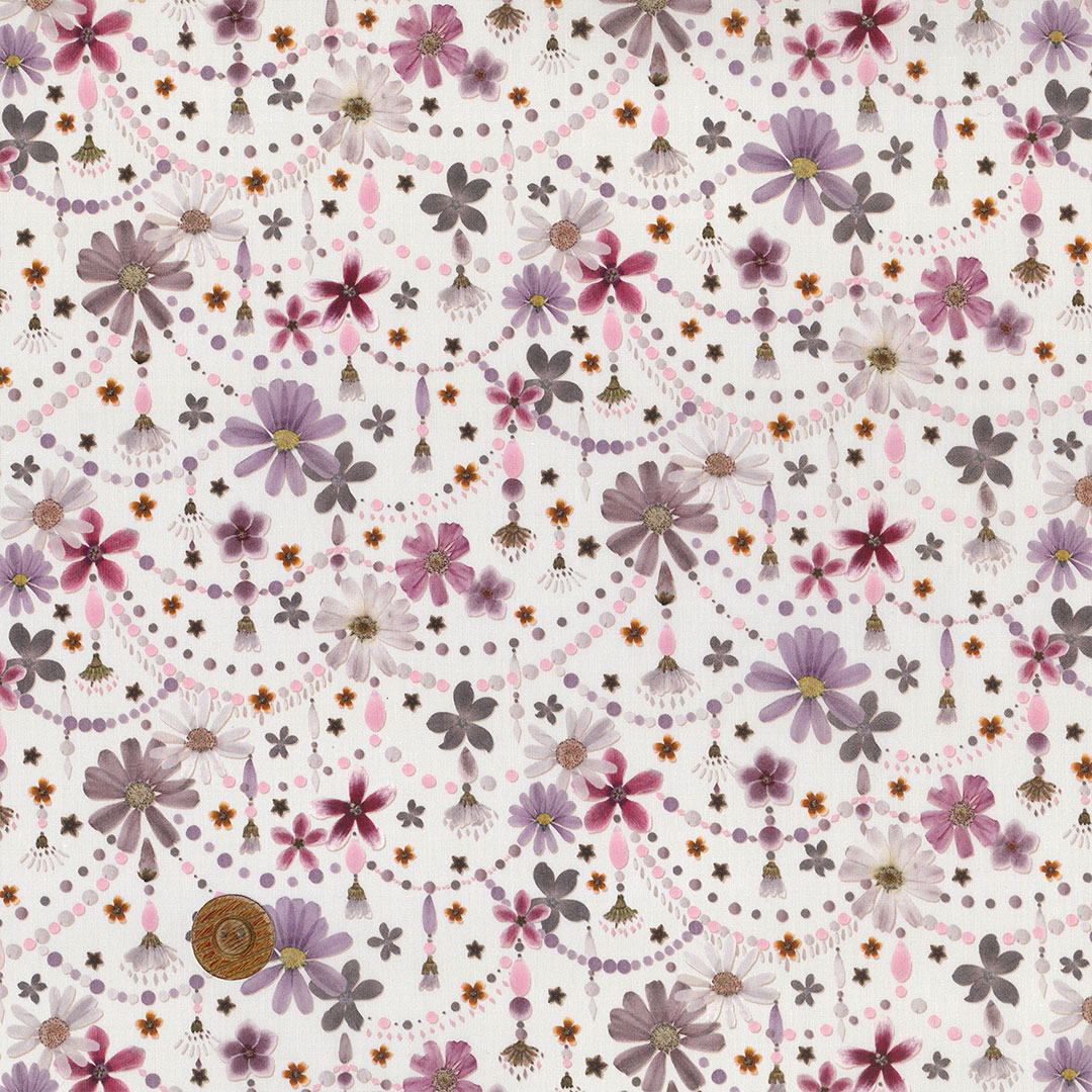 【LIBERTY FABRICS】 2024秋冬 イタリア製タナローン Floral Garland フローラル・ガーランド 363j4219..