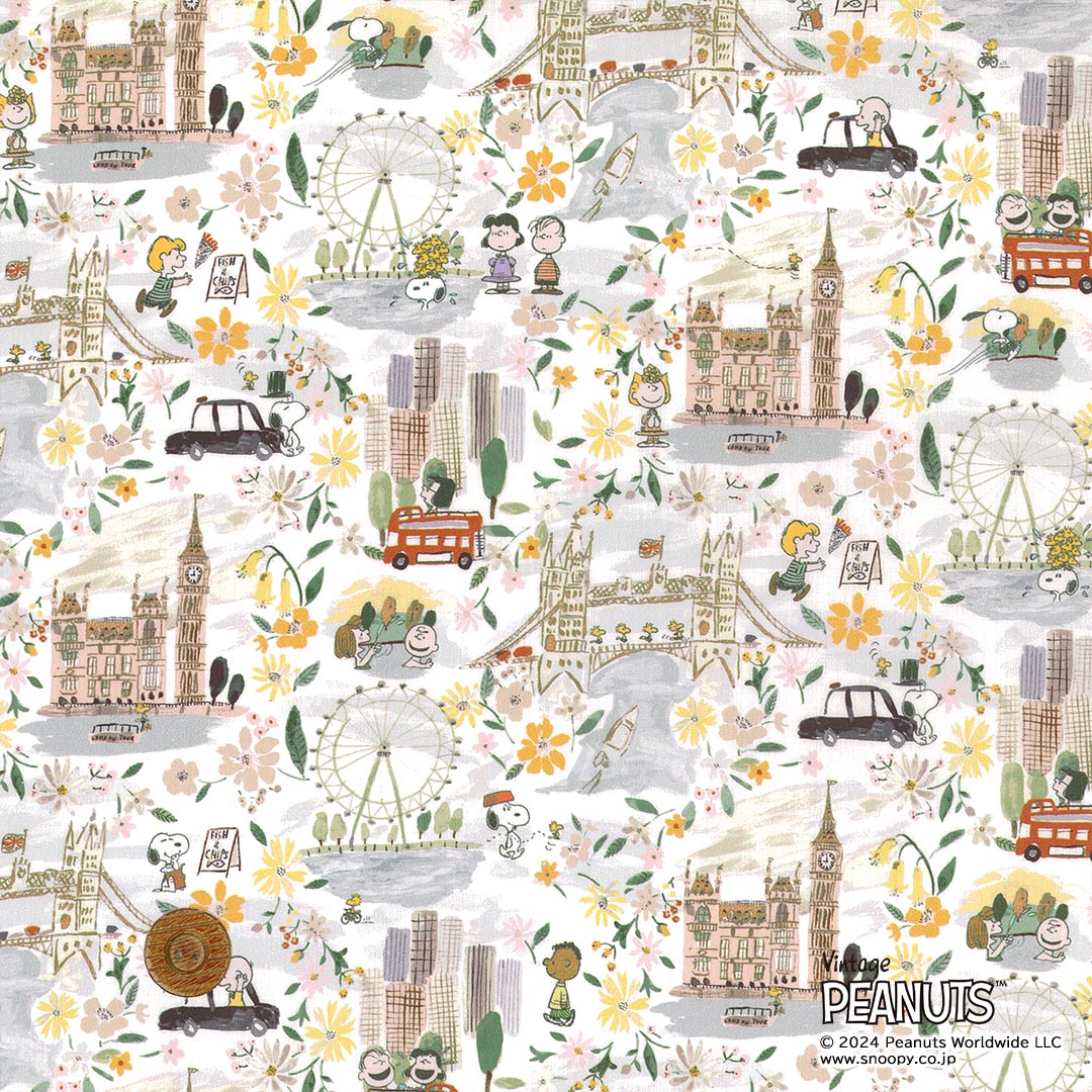 【LIBERTY FABRICS】 ピーナッツ タナローン A London Adventure Peter ア・ロンドン・アドベンチャー ..