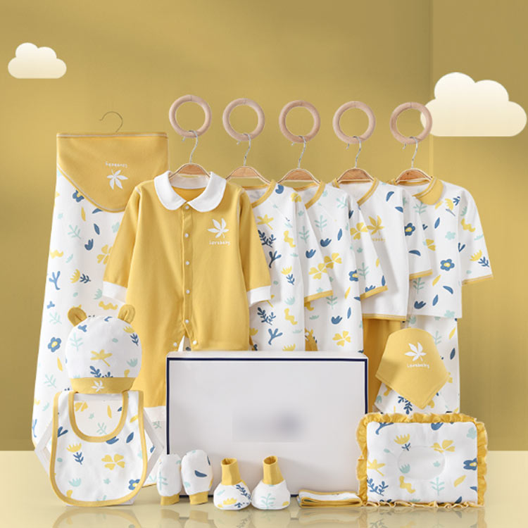 出産準備 18点セット ロンパース 上下セット おくるみ ハンカチ 枕 帽子 よだれかけ 手袋 靴 綿 コットン 新生児 服 ベビーウェア 肌着 初産 セット 男の子 女の子 ベビー用品 セレモニー 退院 お宮参り 出産祝い ギフト プレゼント お祝い 春夏秋冬 送料無料 3