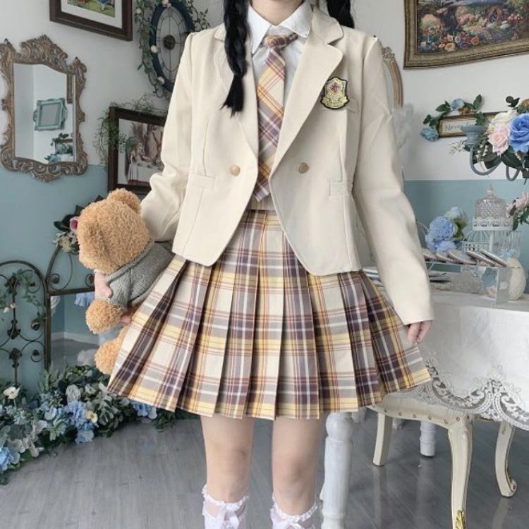 送料無料 卒業式 スーツ 女子 ブレザー 制服 5点セット ブレザー 長袖シャツ チェック柄 プリーツスカート ネクタイ リボン 入学式スーツ レディース 学生 中学生 高校生 女子高生 学生服 ジュニア フォーマルスーツ JK制服 お受験 冠婚葬祭 七五三 発表会 コスプレ衣装