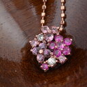 【10%OFFクーポン 6/2(月)1:59迄】 ルビー×ピンクサファイア ペンダントトップ「薔薇のフロレアーレ」 PT900 K18 K10対応 PT,K18はご注文後弊社で金種選択に記載のある金額を加算しご連絡します 誕生石 7月 9月 春色ピンク