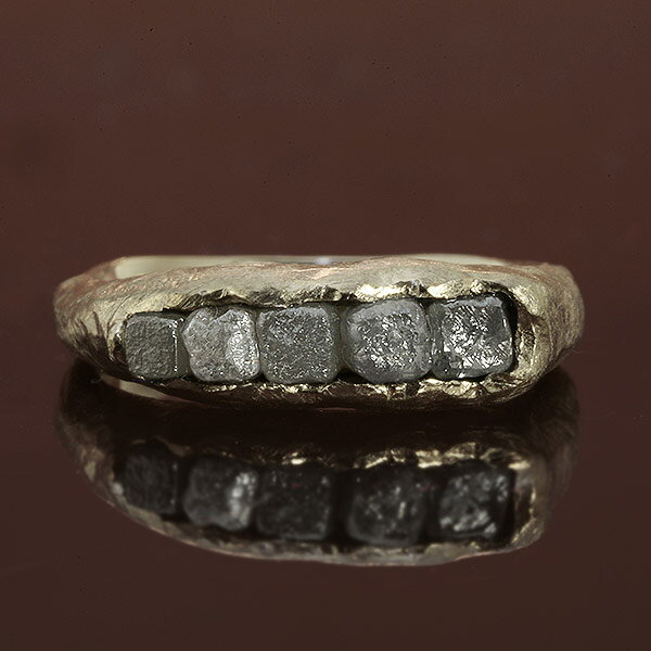 【割引クーポンイベント中】 数量限定! ダイヤモンド原石ピンキーリング「ロック」 PT900 K18 K10対応 PT,K18はご注文後弊社で金種選択に記載のあ...