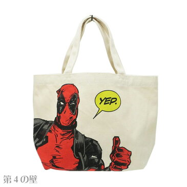 【メール便対応】 ミニトートバッグ デッドプール マーベル MARVEL DEADPOOL 映画 キャラクター マチ付き キャンバス生地 帆布 コットンバッグ ランチトート エコバッグ サブバッグ 綿 鞄 手提げかばん 内ポケット付き ポーチ 収納 小物入れ お弁当袋 学校 カジュアル P2