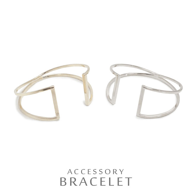 バングル ブレスレット メタル ブリッジワイド スリム ライン レディース 女性用 シンプル アンクレット リストバンド 細身 オープン エレガント モダン ク...