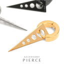 片耳 ピアス サージカル ステンレス メタル 三角チャーム フープ ワンタッチ 2WAY仕様 レディース メンズ ユニセックス 女性用 男性用 お揃い ペア シ...