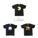 Tシャツ 半袖 レディース クルーネック パックマン ビットマップ ブラック PAC-MAN ゲーム 名作 キャラクター プリント トップス カットソー T-shirt 女性用 ウィメンズ コットン 綿 キャラT インナー 肌着 部屋着 ルームウェア パジャマ 寝間着 寝巻 P2【メール便対応】