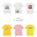 Tシャツ 半袖 レディース クルーネック MINIONS ミニオンズ キャラクター プリント 丸首 ラウンドネック トップス カットソー T-shirt 女性用 ウィメンズ コットン 綿 キャラT インナー 肌着 部屋着 ルームウェア パジャマ 寝間着 寝巻 ワンポイント P2【メール便対応】