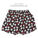 メンズ トランクス パンツ ベティ・ブープ Betty Boop ベティフェィス キャラクター ボタン 前開きタイプ コットン 綿 下着 肌着 インナー アンダ...