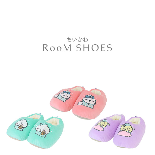 スリッパ マシュマロ ルームシューズ 室内履き 刺繍 ちいかわ ハチワレ うさぎ キャラクター ゆるキャラ レディース 女性用 サイズ 約23-24.5cm ウサギ 兔 兎 ラビット 動物 アニマル ぬいぐるみ 中綿入り あったか素材 裏側起毛素材 おしゃれ P2のサムネイル