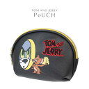 シェルポーチ 刺繍 レザー シェル型 ミニポーチ トムとジェリー Tom and Jerry キャラクター 猫 ネズミ 動物 シボ合皮 合成皮革 マルチポーチ マルチケース コスメポーチ 化粧ポーチ コインケース 小銭入れ コインパース シンプル 化粧品 収納 コンパクト 小物入れ 学校 P2