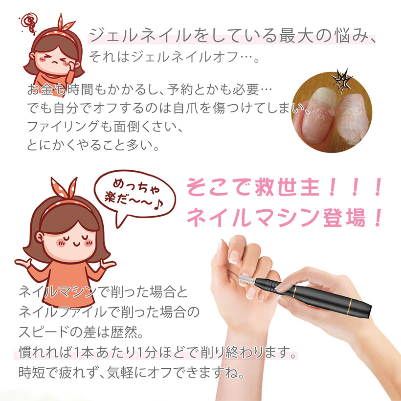 【0と5のつく日限定！全品10％OFFクーポン】【楽天1位】ネイルマシン 電動ネイルファイル 【 Minute NaiLネイルマシン】ミニットネイル ネイルファイル ネイルケア 角質ケア 甘皮 ジェルネイル ネイル用品 ネイルオフ 自宅ネイル 爪やすり 電動ネイルマシーン 1年保証