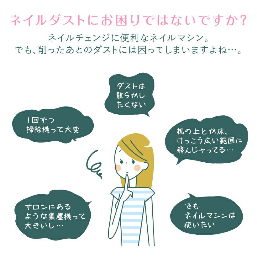 ネイルダストクリーナー 集塵機 集じん機コンパクトタイプ ダスト ランキング1位獲得！Compact Nail Dust Cleaner バッグ付き 小さめサイズ セルフネイラーさんに ダストコレクター ネイルマシン プチトル