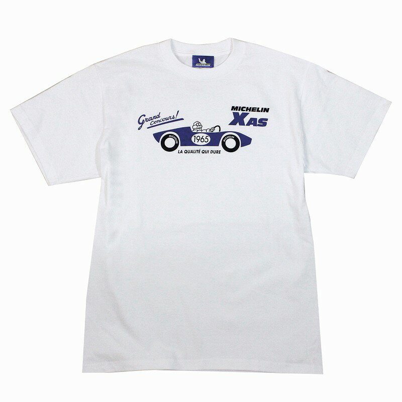 ミシュラン Tシャツ 半袖 夏 MICHELIN T-shirt XAS 丸首 人気 綿 ミシュランオフィシャルグッズ ミシュランマン スタンダードビブ ビバンダム君 非対称パターン スポーツカー用タイヤXAS アーカイブ デザイン かわいい おしゃれ ウェア ミシュラン雑貨 メール便送料無料