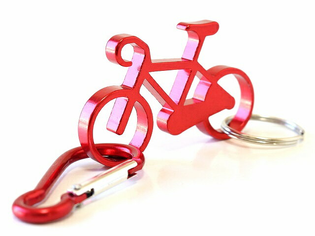 自転車 キーホルダー★カラビナ キーホルダー★分かりやすい 目印 紛失防止 鍵 ボトルオープナー 栓抜き サイクリング ツーリング 家の鍵 バッグチャーム バイク キーリング おしゃれ 自転車モチーフギフト 可愛い 自転車柄 かわいい 自転車好き 雑貨 メール便送料無料の商品画像 2