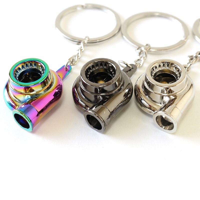 タービン型キーホルダー タービン型 キーリング カーパーツキー キーリング オートバイパーツ キーホルダー ターボチャージャー ミニチュア アメ車 ホットロッド...