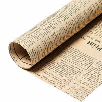 送料無料 英字新聞紙柄 包装紙 ラッピング用品 ラッピングペーパー 40枚 紙 ギフトラッピング 包装資材 梱包材 贈り物 プレゼント包装 誕生日 オシャレ 包む 用紙 雑貨 文具 贈答用 お中元 お歳暮 花束 お酒包装 英字クラフト紙