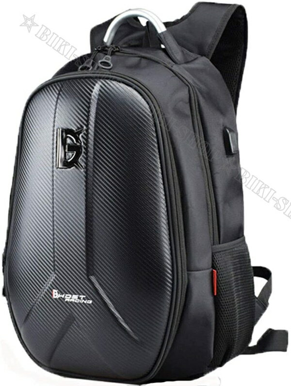 楽天BIKI-SHOPバイク用バッグ　ヘルメットバッグ　バイク用リュックサック　バイクカバン　ヘルメットバッグ　登山 旅行 ツーリング 防水バッグ リュックサック ヘルメットオートバイパック ツールングパック バイクバッグ 防水 炭繊維バッグ