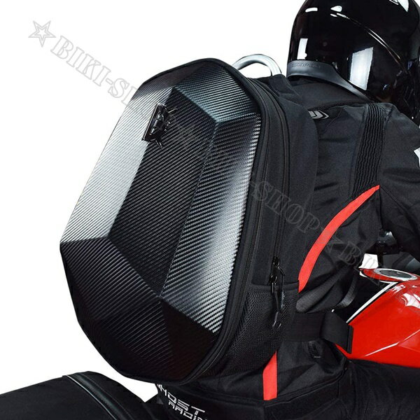 楽天BIKI-SHOPバイク用リュックサックバイク用バッグ　バイクカバン　ヘルメットバッグ　登山 旅行 ツーリング 防水バッグ リュックサック ヘルメットオートバイパック ツールングパック バイクバッグ 炭繊維バッグ　大容量バッグ