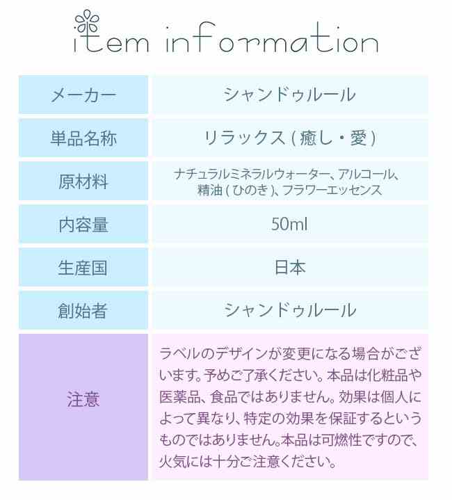 �ե����å��� �����ɥ��롼�� Mother&Child Flower Essence Series RELAX ��������