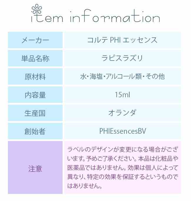 ラピスラズリ コルテPHIエッセンス ニュージェムエッセンス 3