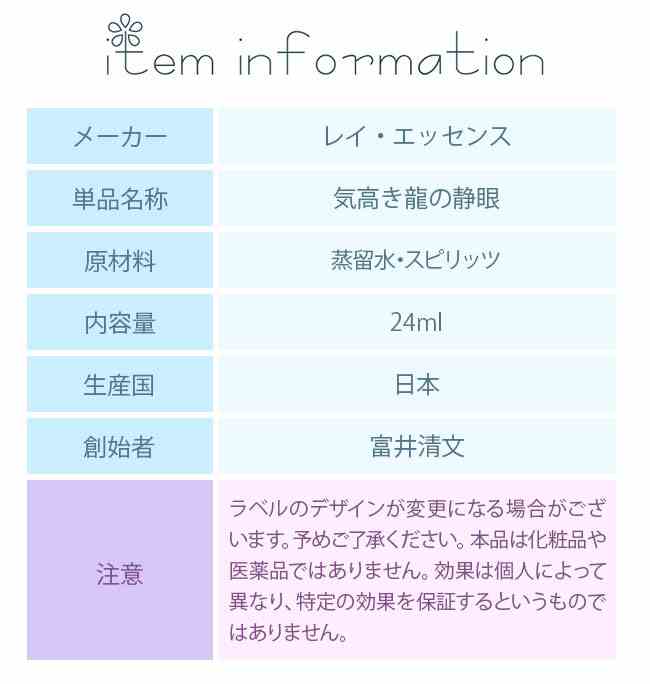 気高き龍の静眼 レイ エッセンス 創世