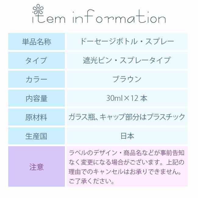 フラワーエッセンスのbloomoltのトリートメントスプレー 30ML ブラウン12本セット｜アングル3