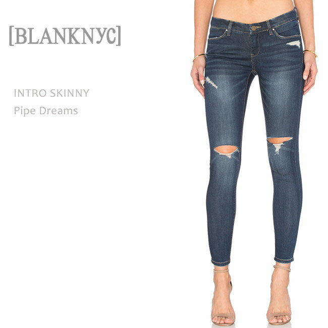 【SALE】BLANK NYC（ブランクニューヨーク）INTRO Pipe Dreamsクロップドデニム/スキニー/ダメージデニム