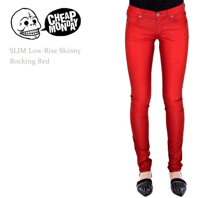 ySALEzCheap Mondayi`[v}f[j SLIM Low-Rise Skinny Rocking RedXLj[/XLj[fj/J[fj