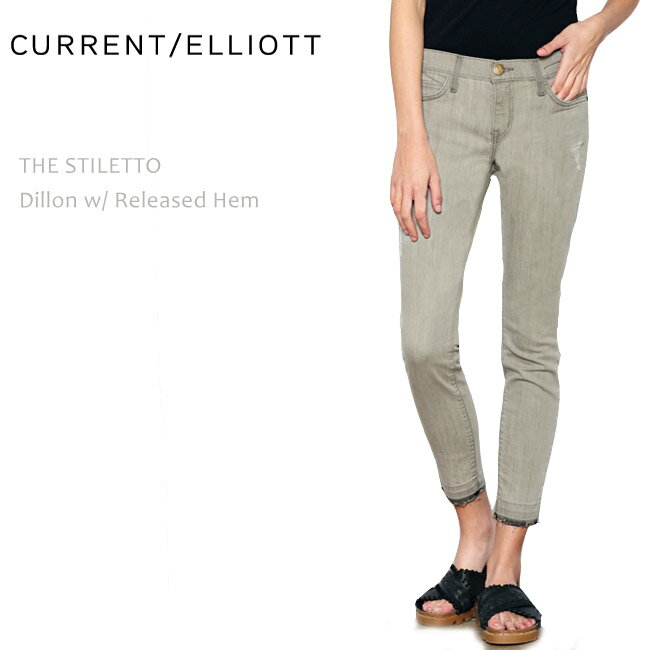 CURRENT ELLIOTT（カレントエリオット）THE STILETTO Dillon w/Released Hem/スキニー/クロップド/カラーデニム/ダメージ/クラッシュ