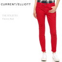 【SALE】Current Elliott（カレントエリオット）THE STILETTO Victory Redクロップドスキニー/スキニー/カラーデニム