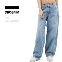 楽天BLUE　ADDICT【SALE】DR DENIM（ドクターデニム）HILL Low Rise Relax Wide Straight Drift Light Blueワイド デニム ジーンズ リラックスストレート ローライズ ワイドパンツ レディースジーンズ ドクターデニム