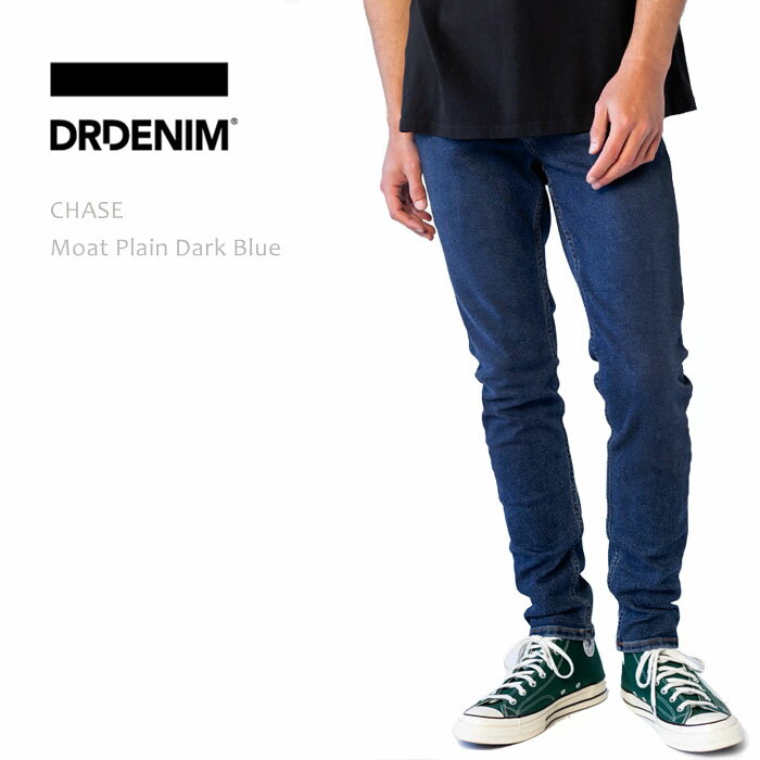 DR DENIM（ドクターデニム）CHASE Skinny Tapered Moat Plain Dark Blueテーパードデニム スキニージーンズ スキニーデニム メンズデニム スキニーテーパード メンズジーンズ ドクターデニム