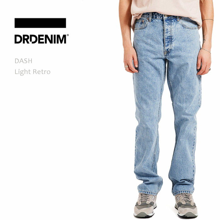 楽天BLUE　ADDICT【SALE】DR DENIM（ドクターデニム）DASH Relaxed Straight Light Retroストレートデニム リラックスストレート メンズデニム ダッシュ ワイドデニム メンズジーンズ ドクターデニム