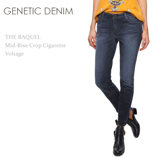 【SALE】Genetic Denim（ジェネティック デニム） The Raquel Mid-Rise Crop Cigarette Voltage/ヴィンテージグレースキニー/カラーデニム