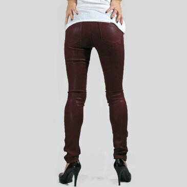 【SALE】J Brand（ジェイブランド・ジェーブランド）915 Low-Rise Super Skinny Lacquered Pinot【送料無料】スキニーデニム/カラーデニム/コーティングデニム