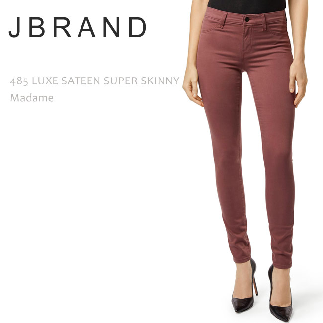 J Brand（ジェイブランド・ジェーブランド）485 Mid-Rise Super Skinny Madameスキニー カラーデニム レッドデニム スーパースキニー