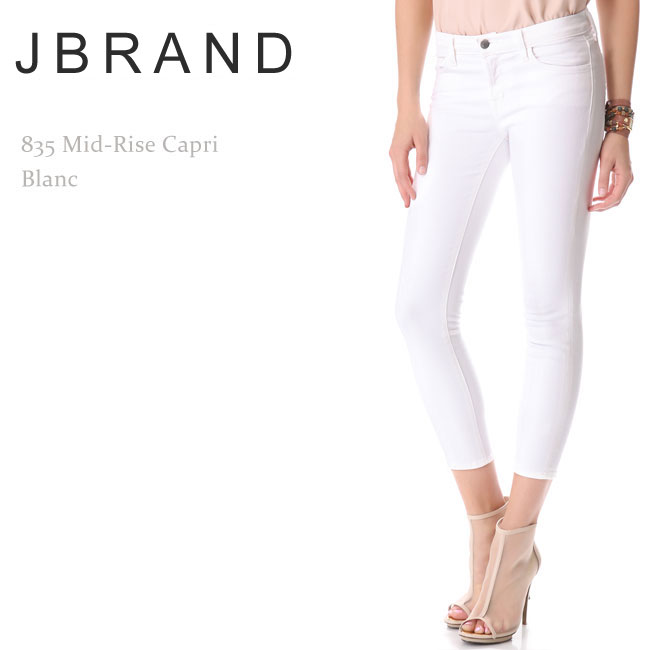 J Brand（ジェイブランド・ジェーブランド）835 Mid-Rise Capri Blancスキニー クロップドスキニー ホワイトデニム ホワイトスキニー カプリ カラーデニム