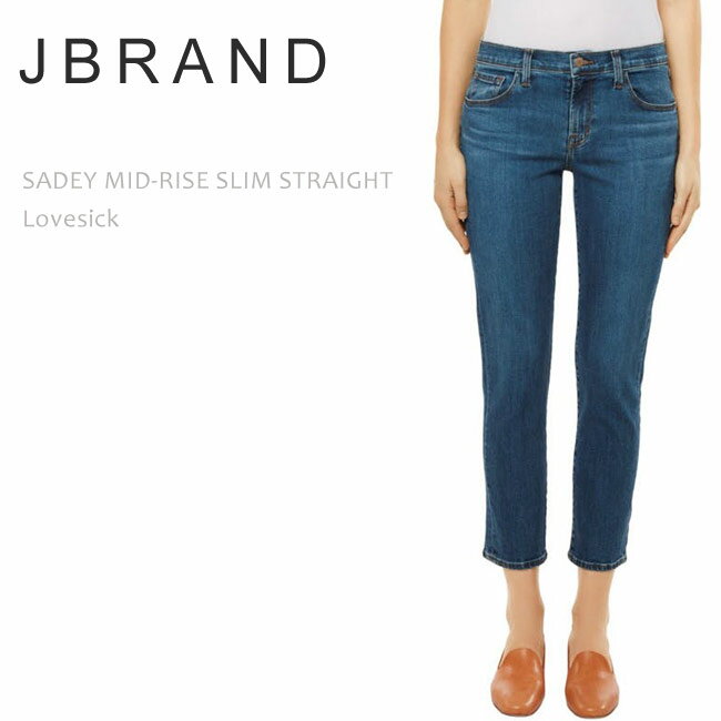 【SALE】J BRAND（ジェイブランド・ジェーブランド）SADEY MID RISE SLIM STRAIGHT Love Sickストレート スリムストレート クロップドデニム ジーンズ