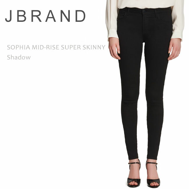 【SALE】J Brand（ジェイブランド ジェーブランド）SOPHIA MID RISE SUPER SKINNY Shadowスーパースキニー ブラックスキニー スキニージーンズ スキニーデニム レディース ジーンズ ボトムス