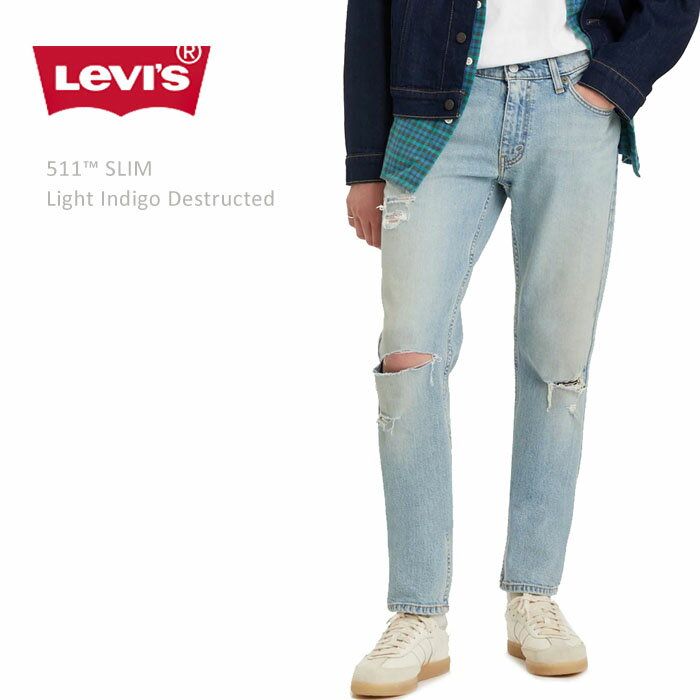 LEVI'S FLEX ꡼Х 511 Slim Light Indigo Destructed꡼Х 511 usa  ƹǥ  ȥ졼 ᡼ǥ˥ ơѡ 󥺥ǥ˥