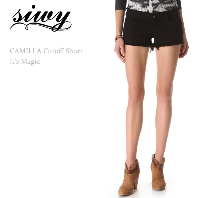 【SALE】Siwy（シィーウィー）Camilla Cut-Off Short It's Magic【送料無料】ショートパンツ/カットオフショート/ブラックデニムショート