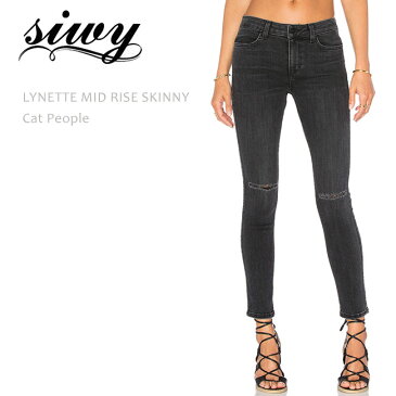 【SALE】Siwy（シィーウィー）LYNETTE MID RISE SKINNY Cat People スキニー/クロップド/スリム/ダメージ/カラーデニム