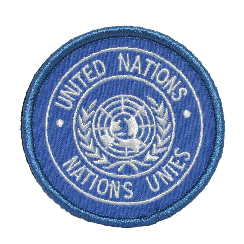 自衛隊 ワッペン 国連 国際連合 PKO シンボルマーク パッチ ベルクロ付 自衛隊グッズ 自衛隊ワッペン