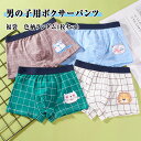 【最大20%OFFクーポン】 【福袋 】【 色柄ランダム4枚セット】 男の子 下着 キッズ ボクサーパンツ ボクサーショーツ 前閉じ 男の子 ショーツ ボクサー...
