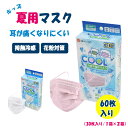 【最大20%OFFクーポン】 冷感マスク 不織布 子供用 冷感不織布マスク 60枚(30枚入り/箱×2) 横14.5cm×縦9.5cm 三層構造 メルトブロー不織布 高性能フィルター 飛沫 花粉 ホコリ カット ノーズワイヤー フィット感 耳に優しい柔らか平ゴム 呼吸しやす(4)