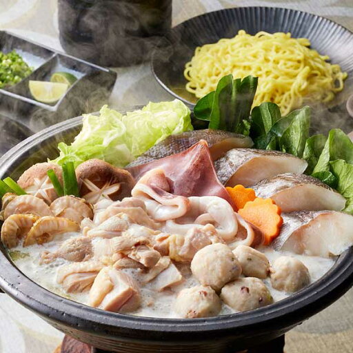 北海道産鶏もも肉と魚介を使った 鶏白湯鍋セット (3~4人前) 北海道産鶏もも肉と魚介を使った 鶏白湯鍋セット (3~4人前)