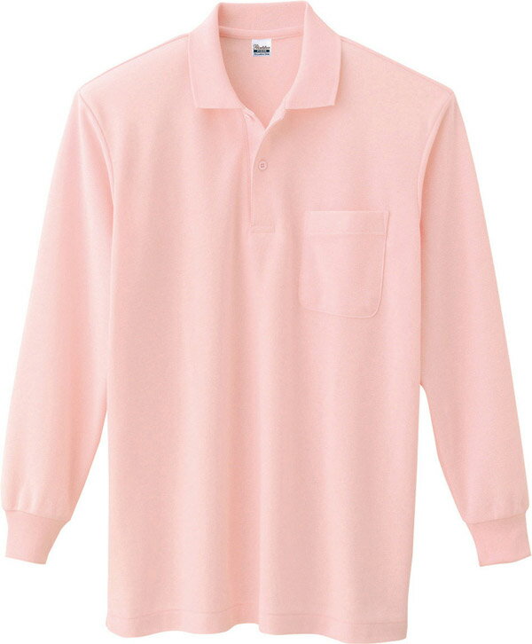 ポロシャツ 長袖 胸ポケット 鹿の子 UVカット 形状安定 メンズ レディース 無地 大きい 大きいサイズ 仕事 ビジネス イベント スタッフ 介護 作業 制服...